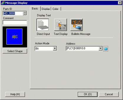 17.2.1 Procedure - Changing and Displaying Messages (Text)