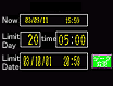 Day and Time Limit Display